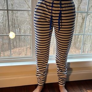 Solid and striped blue striped pants. Ladies size medium.